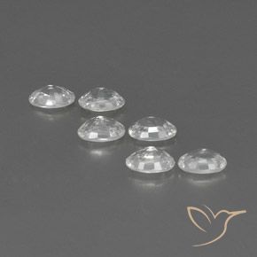 Gemas de Circón Blanco natural de 4.44 ct, Ovalada, VVS-VS