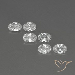 4.01ctw Natural Blanco Circón, Ovalada, VVS-VS