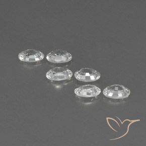 Gemas de Circón Blanco natural de 4.01 ct, Ovalada, VVS-VS