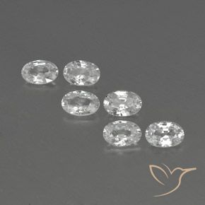 4.12ctw Natural Blanco Circón, Ovalada, VVS-VS