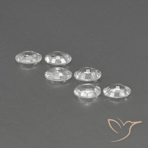 Gemas de Circón Blanco natural de 4.12 ct, Ovalada, VVS-VS