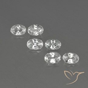 4.62ctw Natural Blanco Circón, Ovalada, VVS-VS