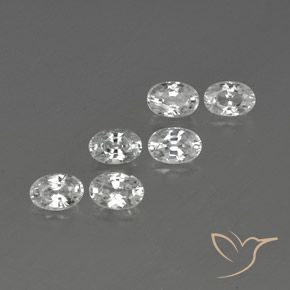Gemas de Circón Blanco natural de 4.62 ct, Ovalada, VVS-VS