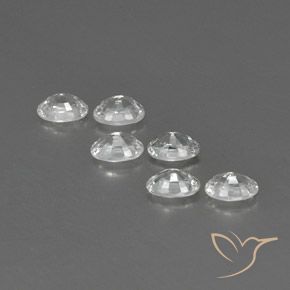 Gemas de Circón Blanco natural de 4.62 ct, Ovalada, VVS-VS