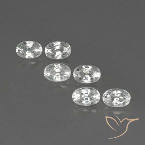 5.25ctw Natural Blanco Circón, Ovalada, VVS-VS