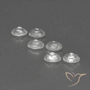Gemas de Circón Blanco natural de 5.25 ct, Ovalada, VVS-VS