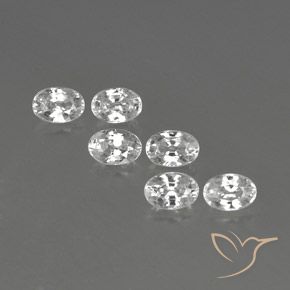 4.61ctw Natural Blanco Circón, Ovalada, VVS-VS