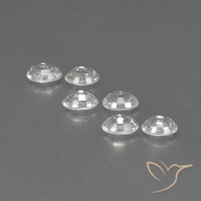 Gemas de Circón Blanco natural de 4.61 ct, Ovalada, VVS-VS