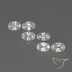 5.00ctw Natural Blanco Circón, Ovalada, VVS-VS