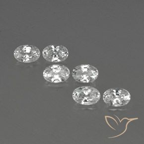 4.61ctw Natural Blanco Circón, Ovalada, VVS-VS
