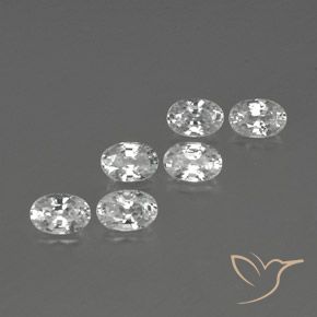 Gemas de Circón Blanco natural de 4.61 ct, Ovalada, VVS-VS