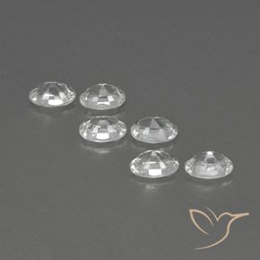 Gemas de Circón Blanco natural de 4.61 ct, Ovalada, VVS-VS