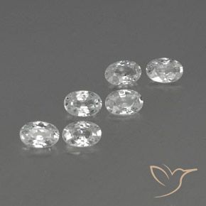 Gemas de Circón Blanco natural de 4.34 ct, Ovalada, VVS-VS