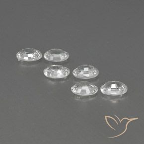 Gemas de Circón Blanco natural de 4.34 ct, Ovalada, VVS-VS