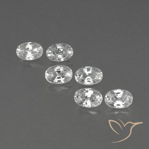 4.98ctw Natural Blanco Circón, Ovalada, VVS-VS