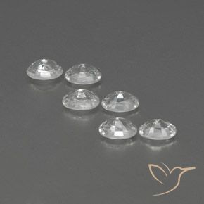 Gemas de Circón Blanco natural de 4.98 ct, Ovalada, VVS-VS