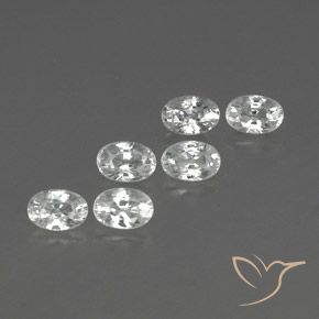 Gemas de Circón Blanco natural de 5.04 ct, Ovalada, VVS-VS