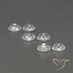 Gemas de Circón Blanco natural de 5.04 ct, Ovalada, VVS-VS