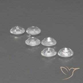 Gemas de Circón Blanco natural de 5.12 ct, Ovalada, VVS-VS