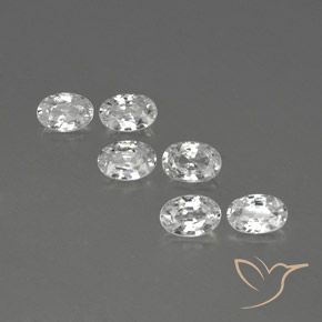 4.17ctw Natural Blanco Circón, Ovalada, VVS-VS