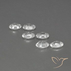 Gemas de Circón Blanco natural de 4.17 ct, Ovalada, VVS-VS