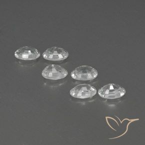 Gemas de Circón Blanco natural de 4.66 ct, Ovalada, VVS-VS