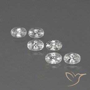 4.72ctw Natural Blanco Circón, Ovalada, VVS-VS