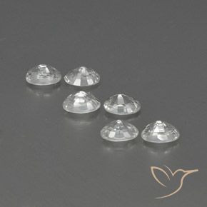 Gemas de Circón Blanco natural de 4.72 ct, Ovalada, VVS-VS