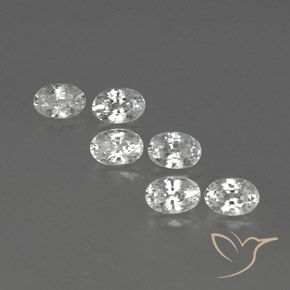 4.63ctw Natural Blanco Circón, Ovalada, VVS-VS