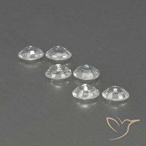 Gemas de Circón Blanco natural de 4.63 ct, Ovalada, VVS-VS