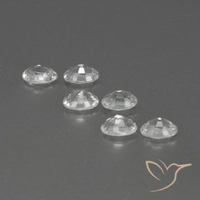 Gemas de Circón Blanco natural de 4.64 ct, Ovalada, VVS-VS