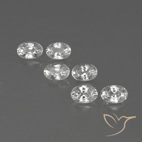 4.67ctw Natural Blanco Circón, Ovalada, VVS-VS