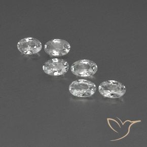 3.96ctw Natural Blanco Circón, Ovalada, VVS-VS