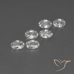 Gemas de Circón Blanco natural de 3.96 ct, Ovalada, VVS-VS