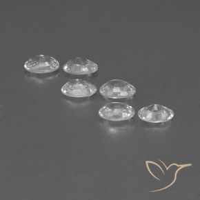 Gemas de Circón Blanco natural de 4.14 ct, Ovalada, VVS-VS