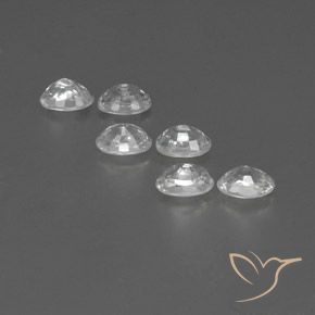 Gemas de Circón Blanco natural de 5.05 ct, Ovalada, VVS-VS