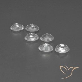 Gemas de Circón Blanco natural de 4.69 ct, Ovalada, VVS-VS