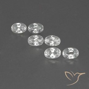 5.02ctw Natural Blanco Circón, Ovalada, VVS-VS