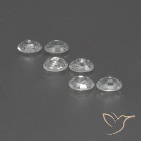 Gemas de Circón Blanco natural de 5.02 ct, Ovalada, VVS-VS