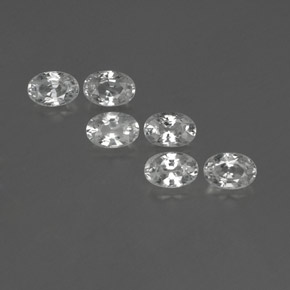 Gemas de circón blanco natural de  ct, corte óvalo, VVS-VS