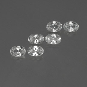 Gemas de circón blanco natural de  ct, corte óvalo, VVS-VS