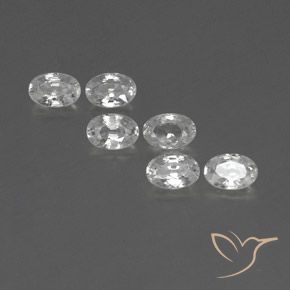 4.54ctw Natural Blanco Circón, Ovalada, VVS-VS