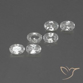 Gemas de Circón Blanco natural de 4.54 ct, Ovalada, VVS-VS