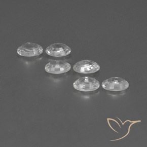 Gemas de Circón Blanco natural de 4.54 ct, Ovalada, VVS-VS
