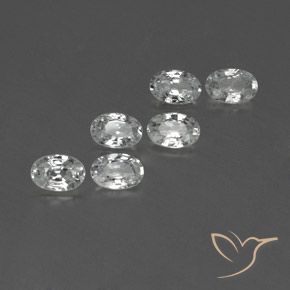 Gemas de Circón Blanco natural de 4.13 ct, Ovalada, VVS-VS