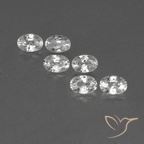 4.79ctw Natural Blanco Circón, Ovalada, VVS-VS