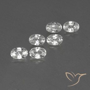 Gemas de Circón Blanco natural de 4.79 ct, Ovalada, VVS-VS