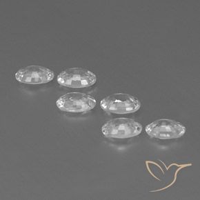 Gemas de Circón Blanco natural de 4.08 ct, Ovalada, VVS-VS