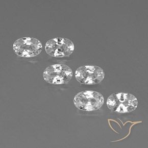 4.51ctw Natural Blanco Circón, Ovalada, VVS-VS