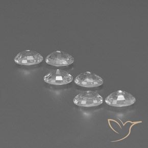 Gemas de Circón Blanco natural de 4.51 ct, Ovalada, VVS-VS